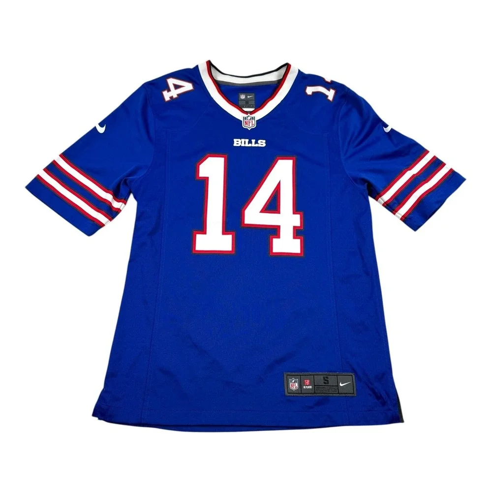 Buffalo Bills Football Jersey Mens Small Blue NFL Nike Diggs 14 On Field